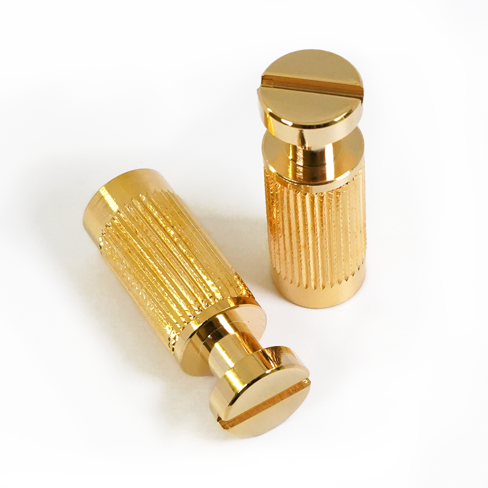 【お取り寄せ/代引不可】ABM - ABM302516G　ストップテイルピース用スタッド/アンカーセット　ゴールド（インチ規格）【ゆうパケット対応可能】