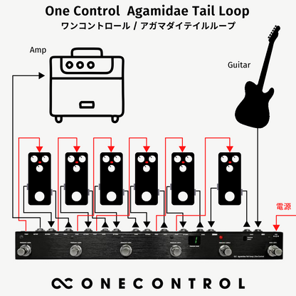 One Control Agamidae Tail Loop / 最大100種類のプリセットを保存可能 6つのエフェクトループ搭載