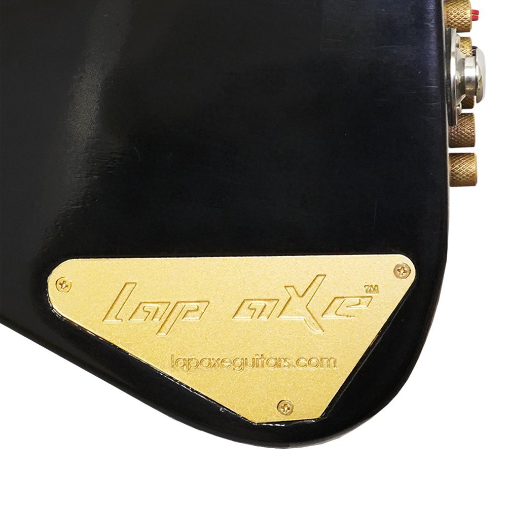 Lap Axe - EXMH Black Semi Gloss Gold | トラベルギター ミニ Lap Axe - EXMH Black Semi Gloss Gold | トラベルギター ミニ