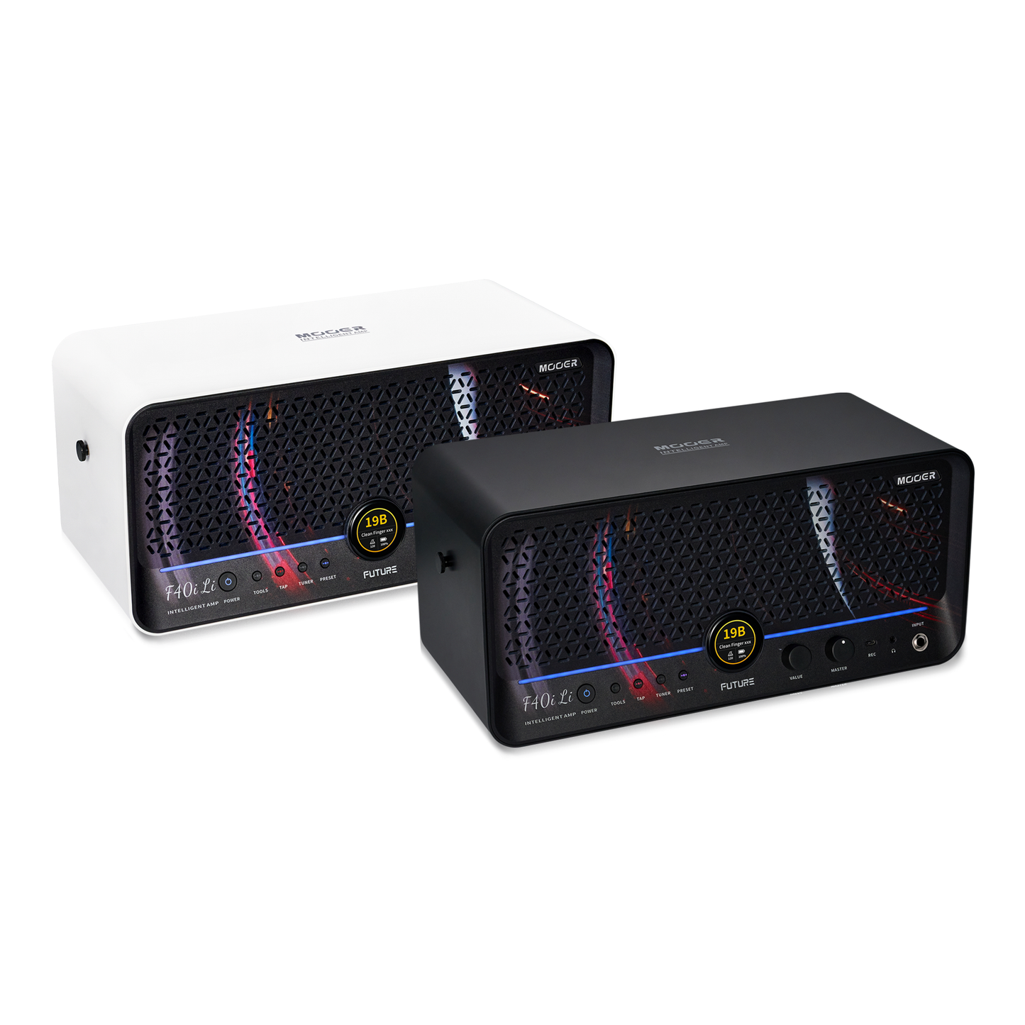 Mooer - F40i Li | 充電式バッテリー内蔵 コンボアンプ ギター アンプ タッチスクリーン搭載 40Wステレオ出力 デスクトップアンプ スピーカー