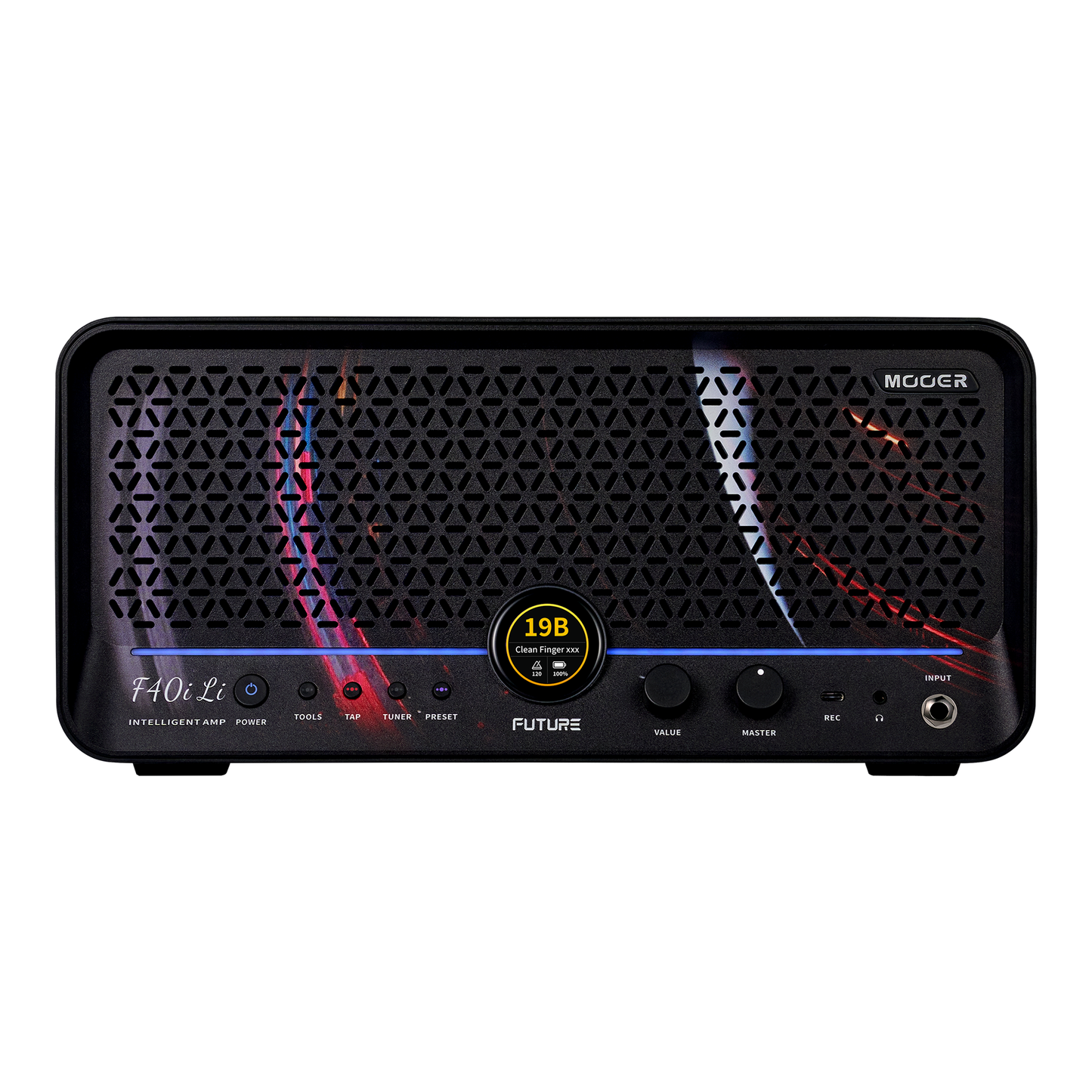 Mooer - F40i Li | 充電式バッテリー内蔵 コンボアンプ ギター アンプ タッチスクリーン搭載 40Wステレオ出力 デスクトップアンプ スピーカー