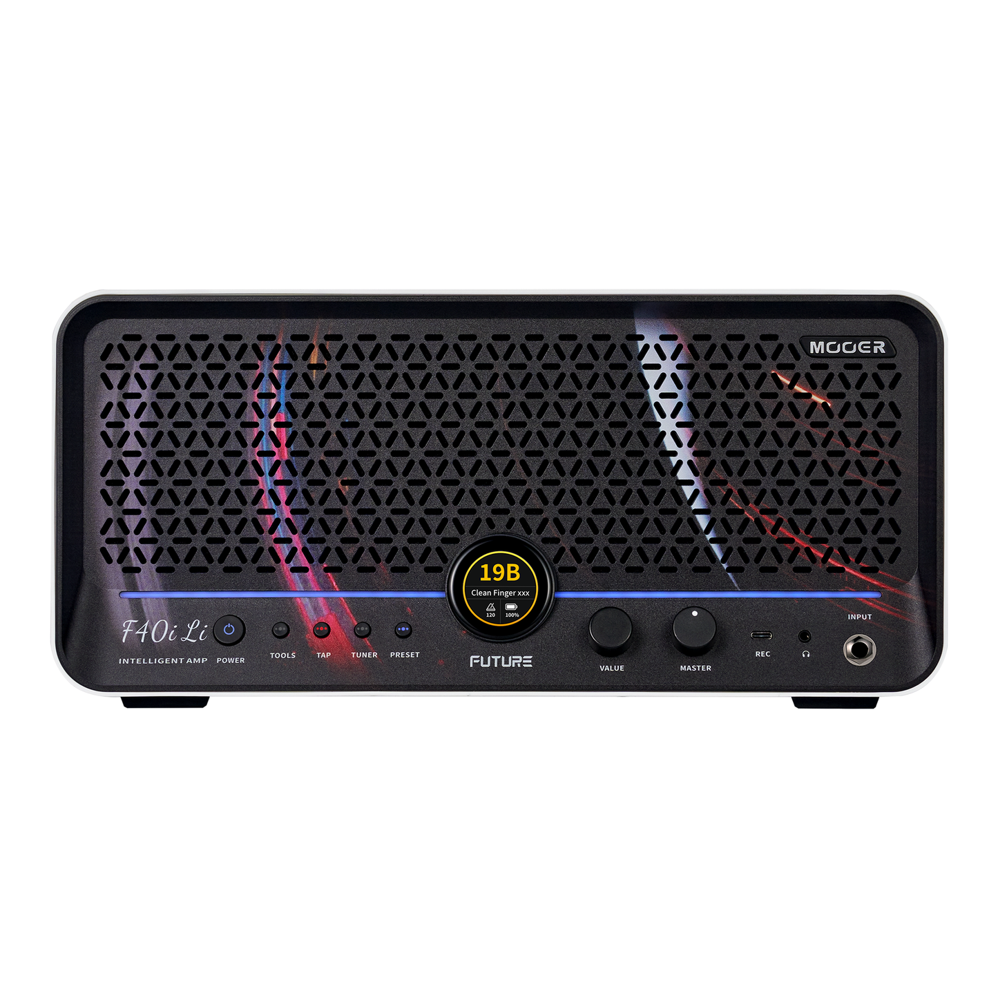 Mooer - F40i Li | 充電式バッテリー内蔵 コンボアンプ ギター アンプ タッチスクリーン搭載 40Wステレオ出力 デスクトップアンプ スピーカー