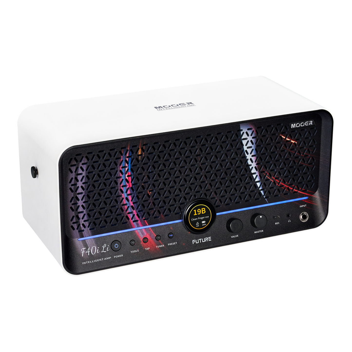 Mooer - F40i Li | 充電式バッテリー内蔵 コンボアンプ ギター アンプ タッチスクリーン搭載 40Wステレオ出力 デスクトップアンプ スピーカー