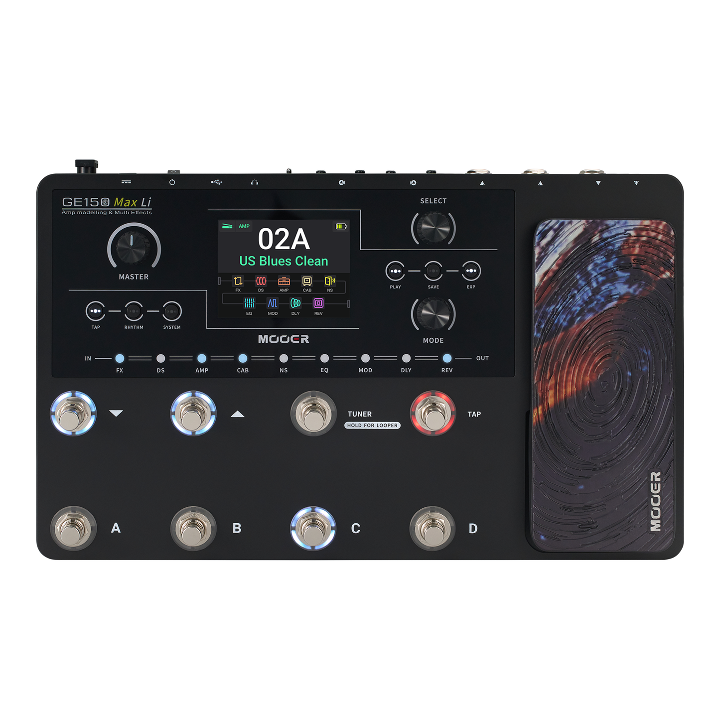 Mooer - GE150 Max Li | マルチエフェクター 充電式バッテリー内蔵 ギター エフェクター