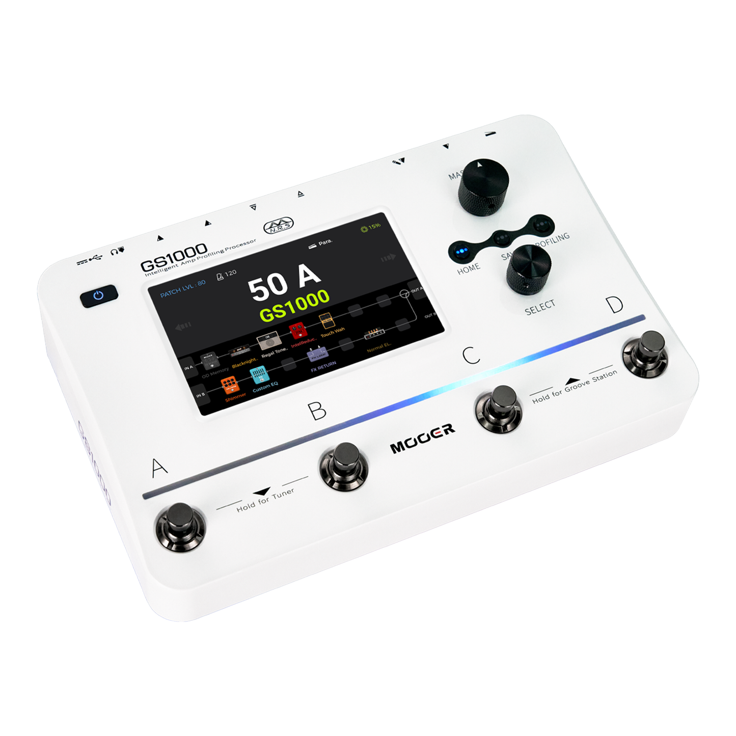 Mooer　GS1000　/ マルチエフェクター プロファイラー タッチパネルディスプレイ AIイコライザー搭載 Bluetooth ギター エフェクター