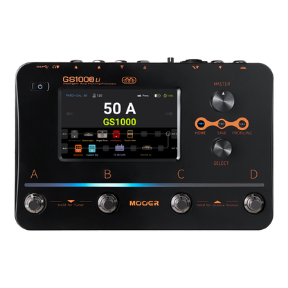 Mooer - GS1000 Li | マルチエフェクター プロファイラー タッチパネルディスプレイ AIイコライザー搭載 Bluetooth ギター エフェクター