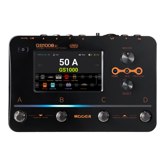 Mooer - GS1000 Li | マルチエフェクター プロファイラー タッチパネルディスプレイ AIイコライザー搭載 Bluetooth ギター エフェクター
