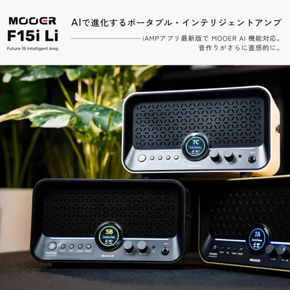 Mooer - F15i Li | コンボアンプ ギター アンプ タッチスクリーン搭載 15Wステレオ(7.5W+7.5W)出力 デスクトップアンプ スピーカー