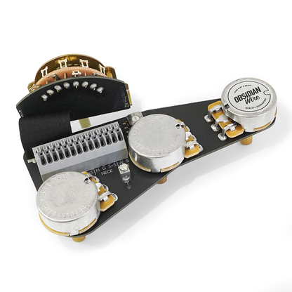 ObsidianWire - Universal Blender for LEFTY Strat | ギターパーツ ピックアップ HSS, HSH, SSS, HHH配列 ストラト 配線済みハーネス 左利き用