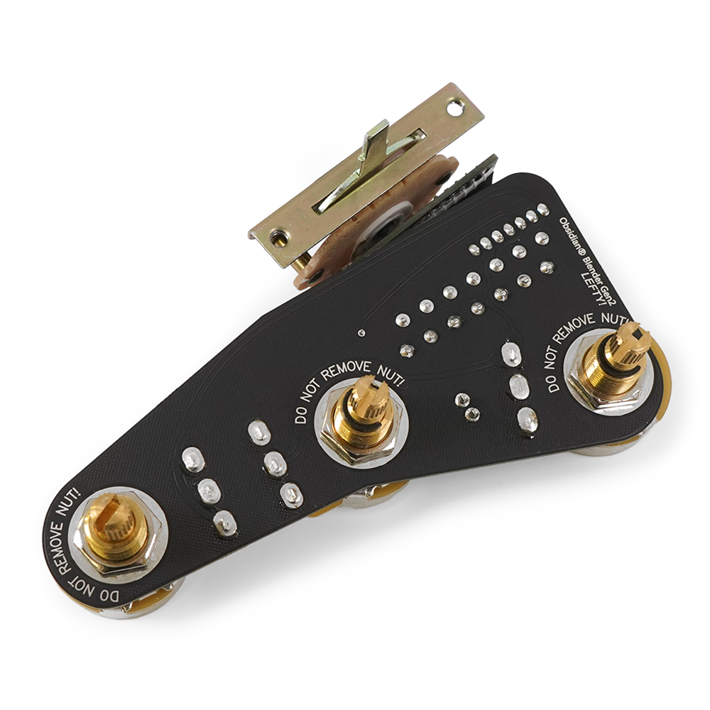 ObsidianWire - Universal Blender for LEFTY Strat | ギターパーツ ピックアップ HSS, HSH, SSS, HHH配列 ストラト 配線済みハーネス 左利き用