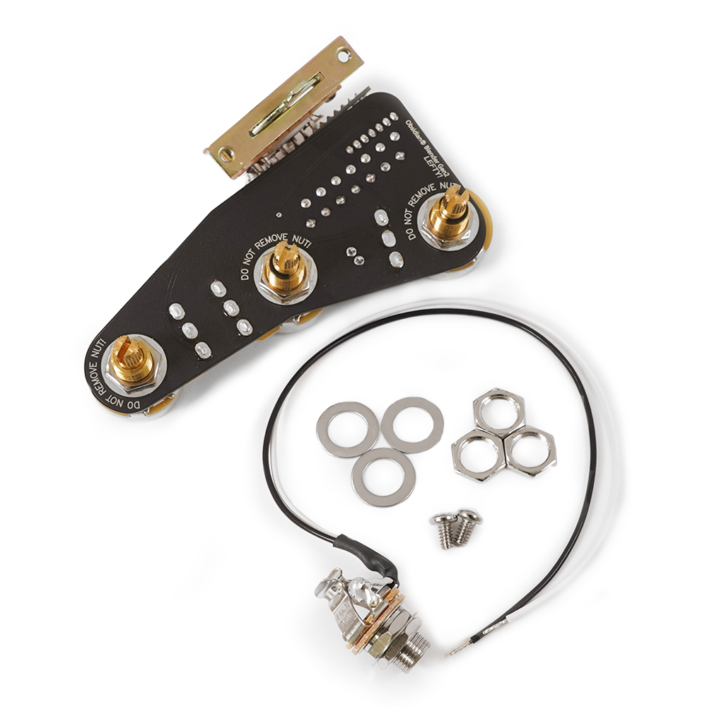 ObsidianWire - Universal Blender for LEFTY Strat | ギターパーツ ピックアップ HSS, HSH, SSS, HHH配列 ストラト 配線済みハーネス 左利き用
