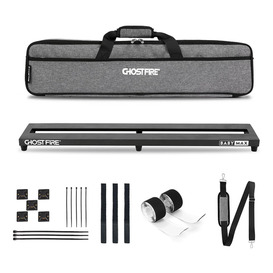 Ghost Fire - V-Series BabyMax | ボードサイズ 約70×14cm・780g アルミニウム合金 エフェクターボード ペダルボード 専用バッグ付き