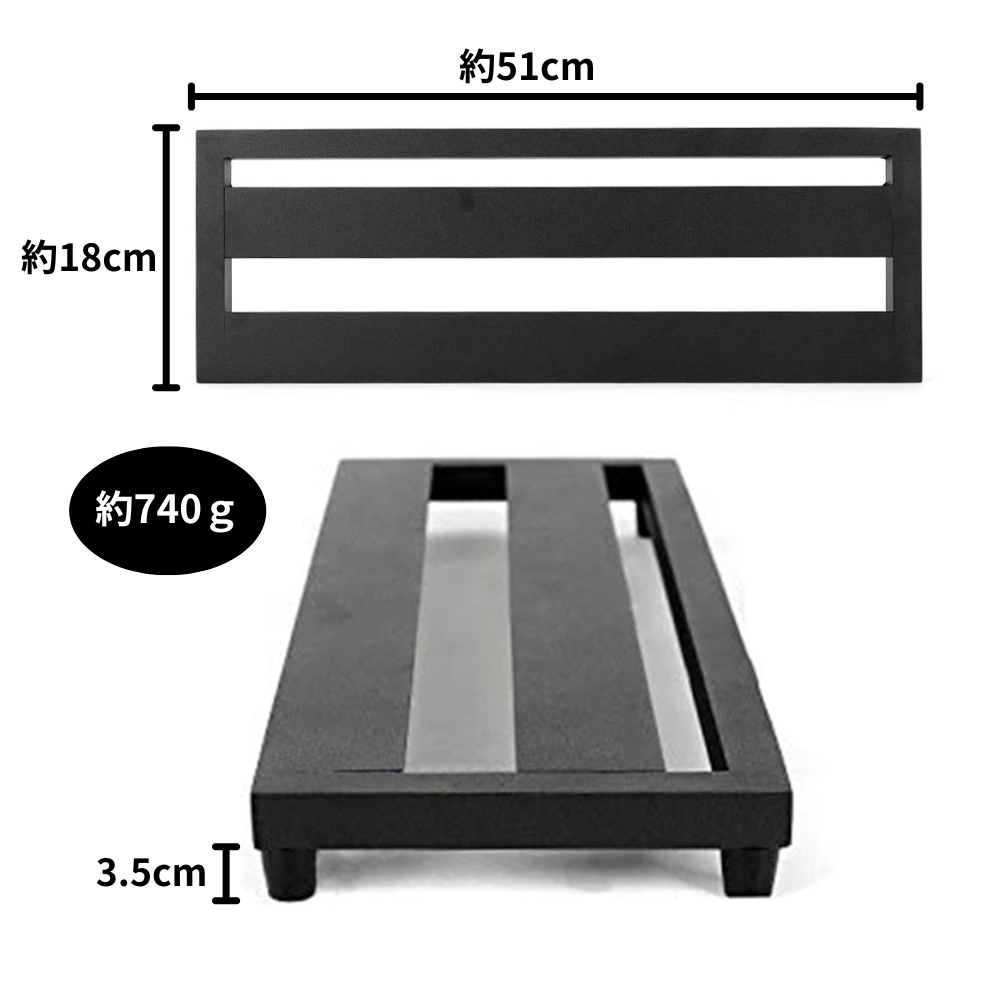 Ghost Fire - V-Series Little20 | ボードサイズ 約51×18cm・740g アルミニウム合金 エフェクターボード ペダルボード 専用バッグ付き