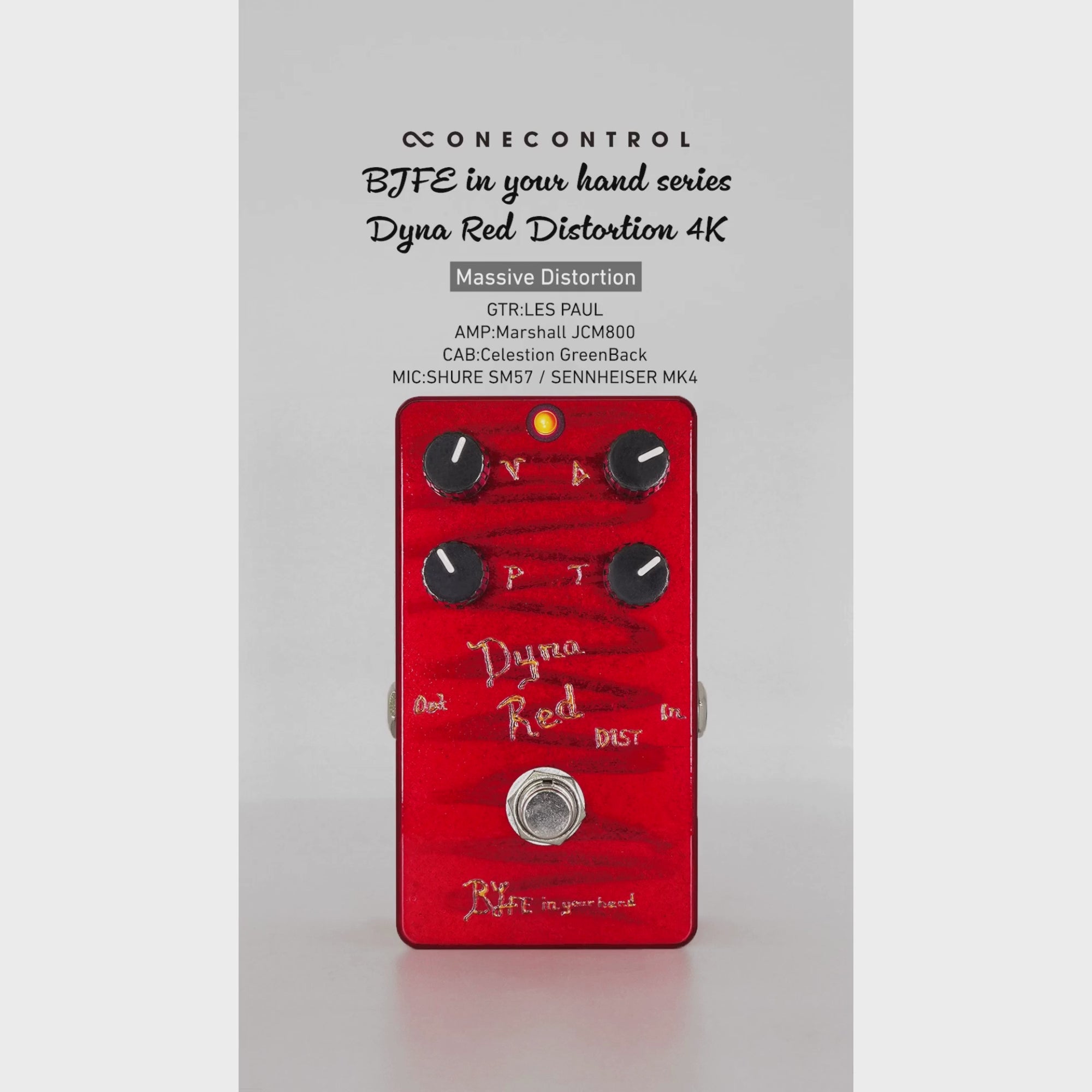 One Control　BJFE in your hand series Dyna Red Distortion 4K　/ ディストーション ギター  エフェクター