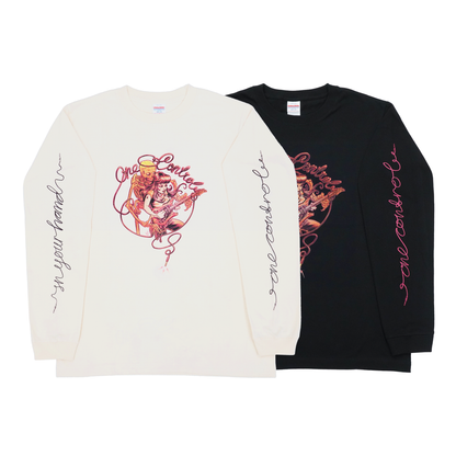 One Control - the Skull with Girl ロングTシャツ