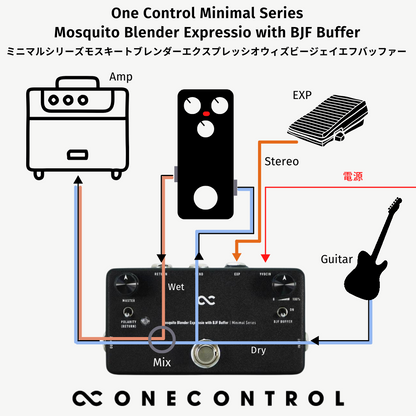 One Control　Minimal Series Mosquito Blender Expressio with BJF Buffer　/ スイッチャー ブレンダー ギター ベース エフェクター