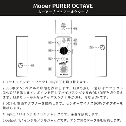 Mooer　PURER OCTAVE　/ オクターバー ピッチシフター ギター エフェクター