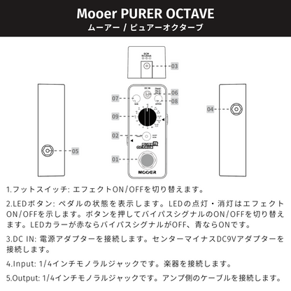 Mooer  PURER OCTAVE  / オクターバー ピッチシフター ギター エフェクター