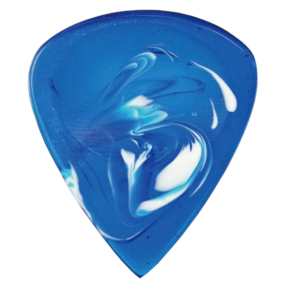 9℃　レジン (樹脂) で作られた扱いやすい ティアドロップ ピック 2.5mm 片面くぼみ加工 / Resin Tear Drop Dent Blue and White (RE-TD-D-BW-2.5)　　【ゆうパケット対応可能】