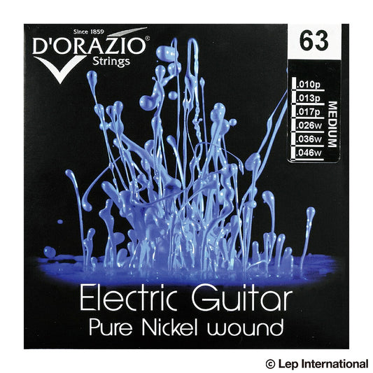D'Orazio Strings Electric Guitar Pure Nickel 99% Round Wound 63 (Medium 010-046)　【ゆうパケット対応可能】