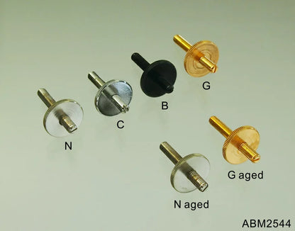 【お取り寄せ/代引不可】ABM/ABM2544Naged　ABR-1用　スタッド/サムホイールセット ニッケルエイジド加工（インチ規格）【ゆうパケット対応可能】