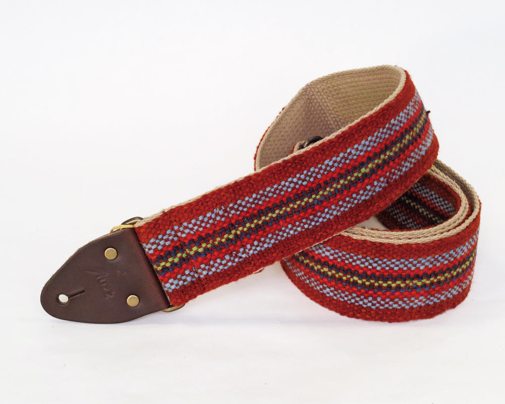 Original Fuzz  Peruvian Strap in Cayenne Stripes -Vintage Style