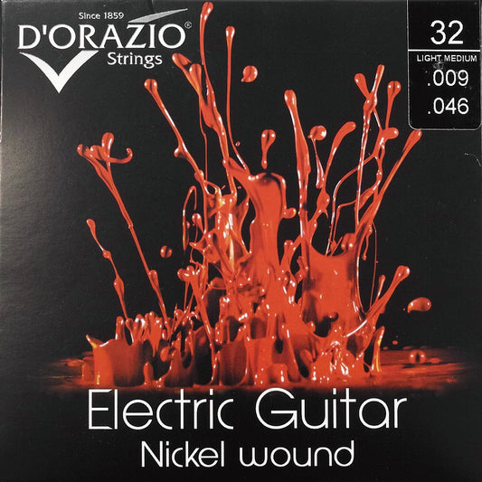 D'Orazio Strings　Electric Guitar Nickel Round Wound 32（Light Medium 009-046）　【ゆうパケット対応可能】