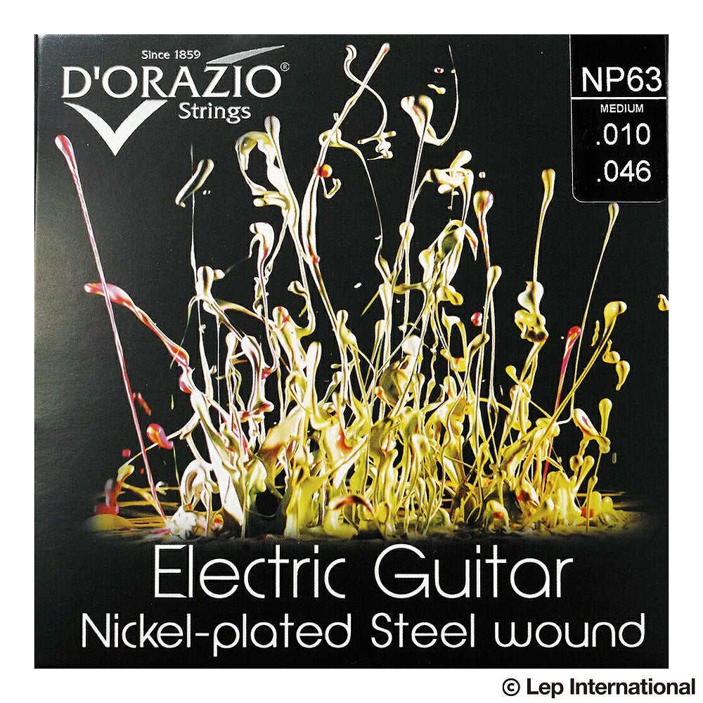 D'Orazio Strings　Electric Guitar Nickel Plated Steel Round Wound NP63（Medium 010-046）　【ゆうパケット対応可能】