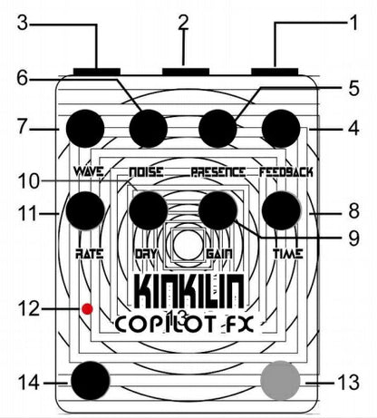 Copilot Fx　Kinkilin / ディレイ デジタルディレイ ギター エフェクター