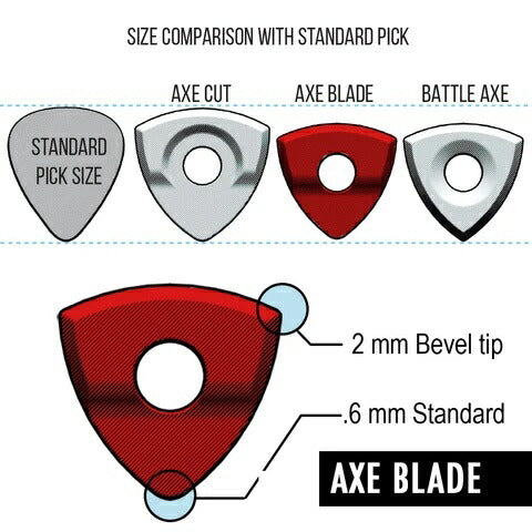 BOG STREET　AXE Series Picks (Edge-to-edge-texture) Original Mixed 6-Pack / ピック ギター【  ゆうパケット対応可能】