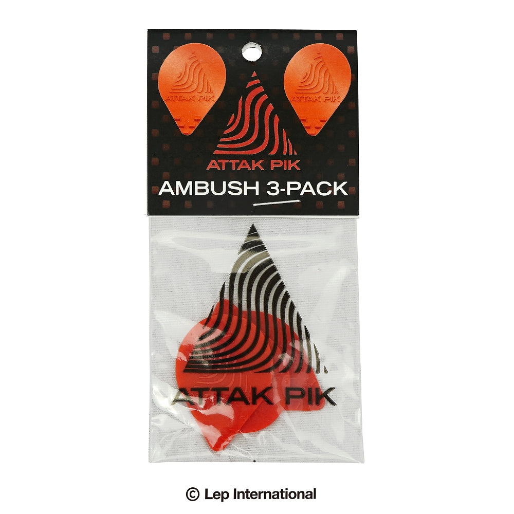 Acoustik Attak　AMBUSH Pick 3pack / ギター ベース ピック 【ゆうパケット対応可能】