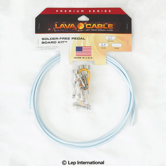 Lava Cable　Solder-Free Kit Right Angle Blue L字型プラグ はんだ不要！簡単に作れるパッチケーブルキット 【ゆうパケット対応可能】